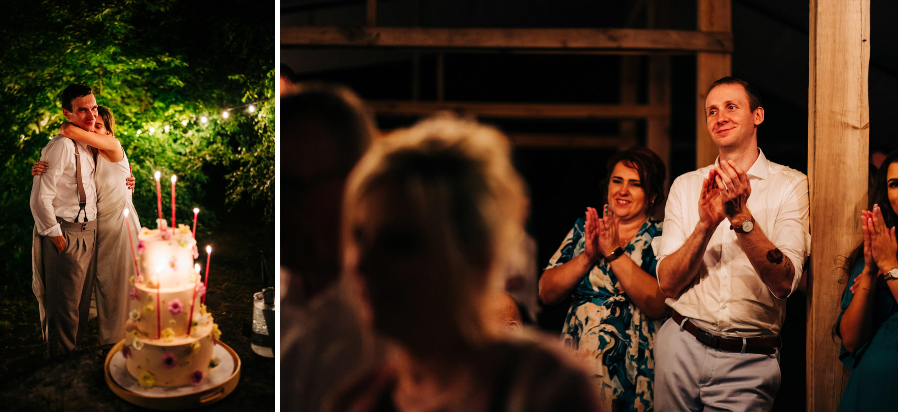 tort weselny na zewnątrz ślub plenerowy Oczyszczalnia naturaln